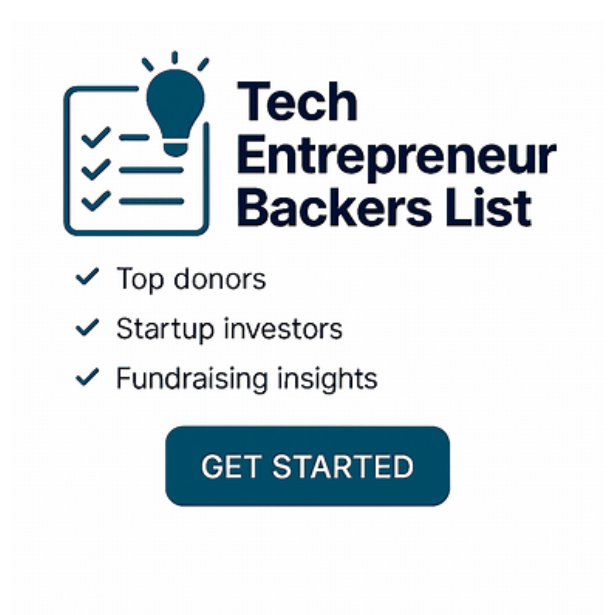 Tech Entrepreneur Backers list