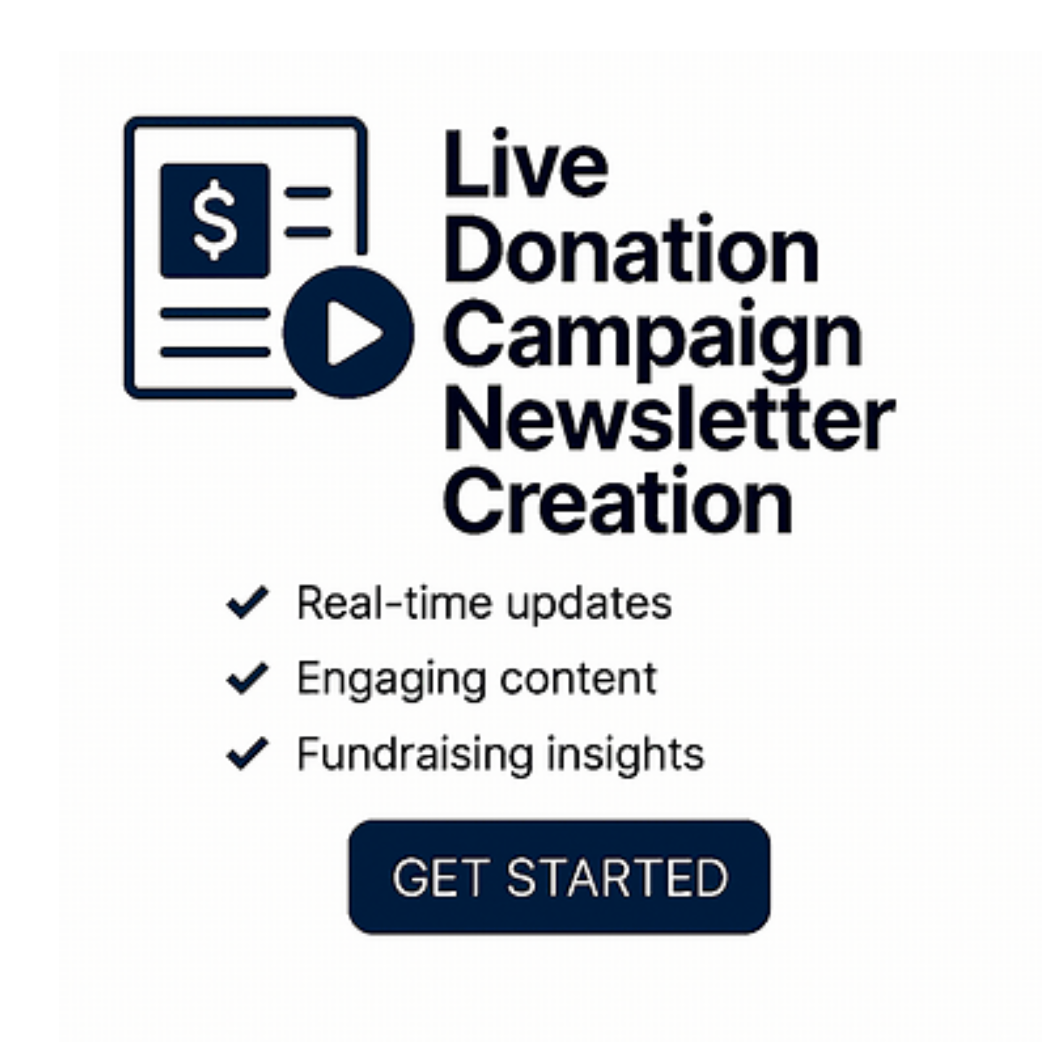 Live Donation Newsletter Creation